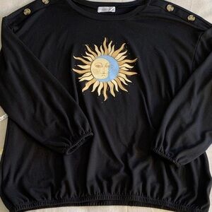 Black Sun and Moon Sweatshirt